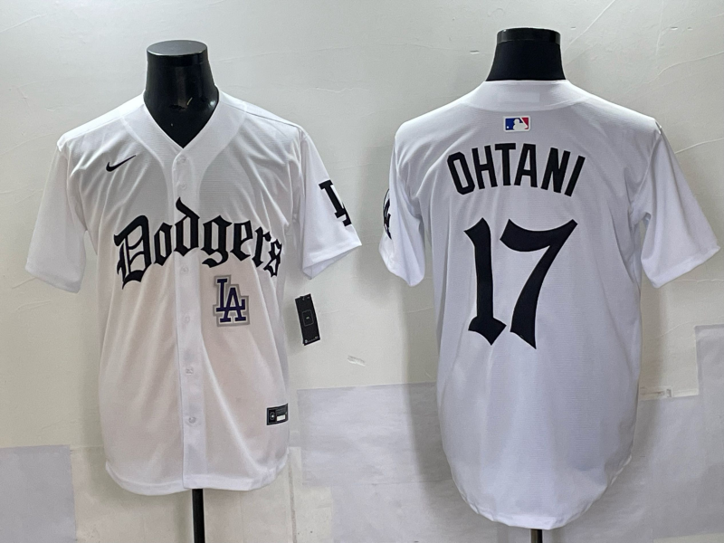 Men Los Angeles Dodgers #17 Ohtani white Nike 2025 MLB jersey 007->los angeles dodgers->MLB Jersey